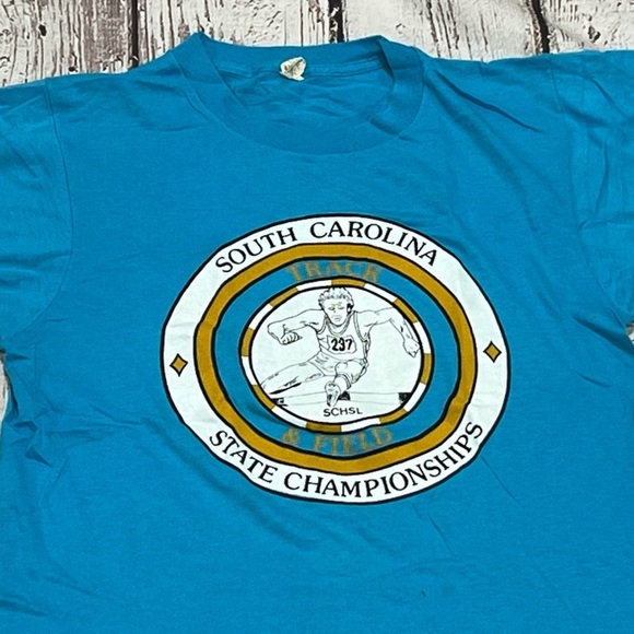 South Carolina Track & Field Championship Vintage 80s Screen Stars Tshirt - Picture 4 of 5